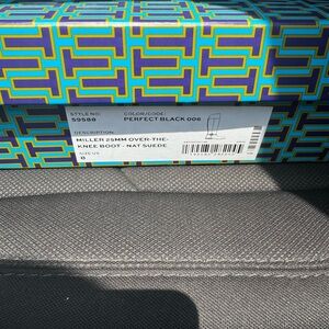 TORY BURCH MILLER BLACK SUEDE OVER THE KNEE BOOTS NEW